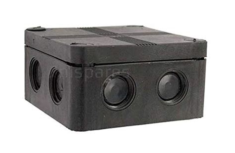 Ip66 Black Weatherproof Outdoor External Junction Box Complete With