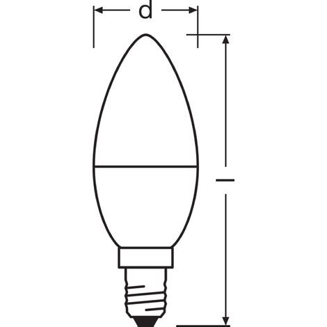 OSRAM BASE CLASSIC B 40 FR LED Lampe Mit Sockel E14 Minikerzenform