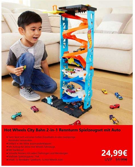 Hot Wheels City Bahn In Rennturn Spielzeugset Mit Auto Angebot Bei Smyths Toys Prospekte De