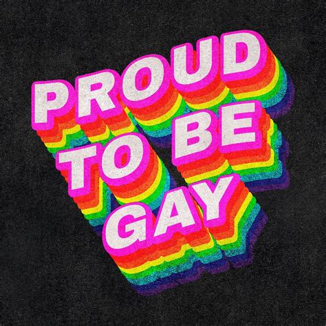 PROUD TO BE GAY Rainbow Word Typography On Black Background Free Image By Rawpixel Gade