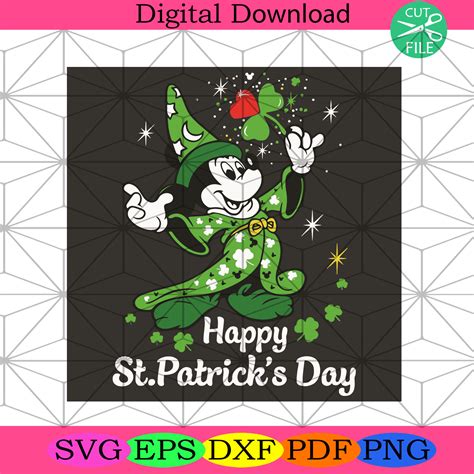 The Mickey Mouse Happy Saint Patricks Day Svg Mickey Mouse Svg Silkysvg