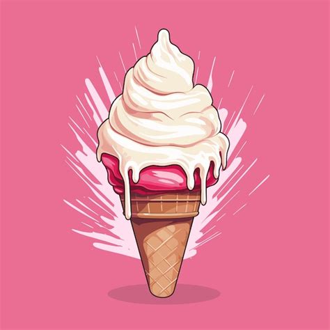 Premium Vector Ice Cream Cone Vector Illustration