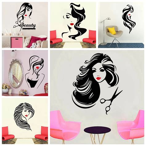 Водостойкие настенные Стикеры для волос, домашний декор, гостиная ...