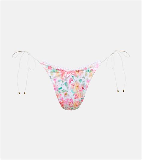 Culotte De Bikini Flora Fleurs En Multicolore Bananhot Mytheresa