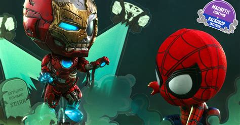 Hot Toys COSB768 蜘蛛人離家日神秘客的鋼鐵人幻象蜘蛛人Mysterios Iron Man Illusion and Spider ManCosbaby