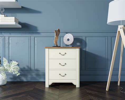 Бежевая прикроватная тумба "Olivia" на 3 ящика арт GA3002C - купить в ...