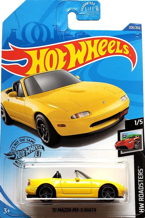 Hot Wheels Mainline Mazda Mx Miata Yellow Ghc In Mazda Mx Miata