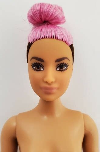 New Just Deboxed Nude Barbie Fashionistas Curvy Doll Pink Bun Hair Tan My XXX Hot Girl