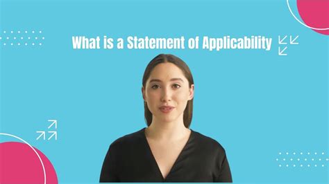 What Is A Statement Of Applicability Soa Youtube