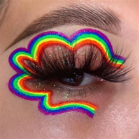 32 Pride Makeup Looks — Flower Rainbow Eye Makeup