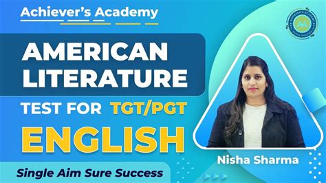 American Literature Test Spl For Hpsc Pgt English Exam Imp For All