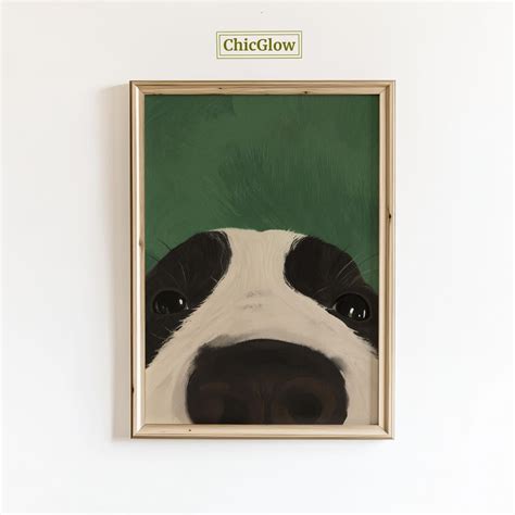 cute dog nose wall art puppy close  poster whimsical pet decor