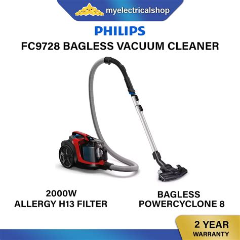 Philips FC9728 Bagless vacuum cleaner FC9728/61 | Shopee Malaysia