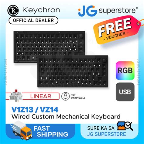 Keychron V Qmk Keys Compact Wired Tkl Tenkeyless Custom Mechanical Keyboard With Hot