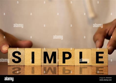 Simple Word Made With Building Blocks Isolated On White Stock Photo Alamy