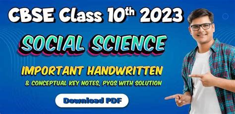 Cbse Social Science Class Th Important Handwritten