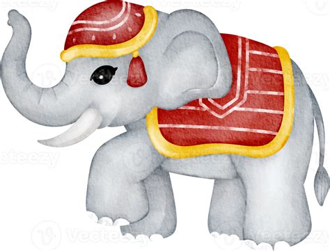 Watercolor Thai Elephant Clip Art 36907120 Png