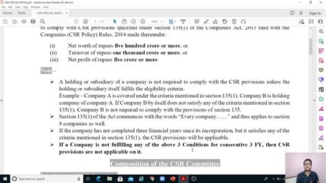 Csr Updates Csr Provisions Section 135 Of Companies Act 2013 Youtube