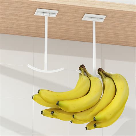 josmimic adhesive banana holder hook hanger  pack  cabinet