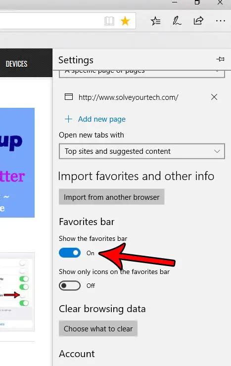 How To Show Or Hide The Favorites Bar In Microsoft Edge Solve Your Tech