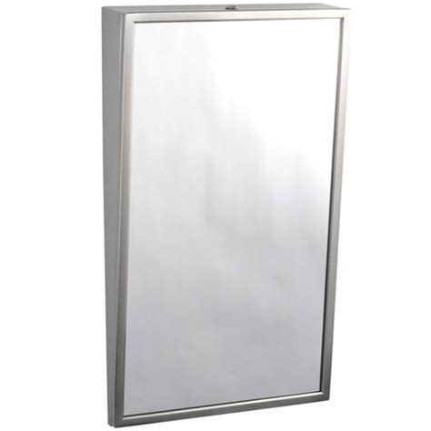 Bobrick Stainless Steel Channel Framed Mirror Tempered Glass