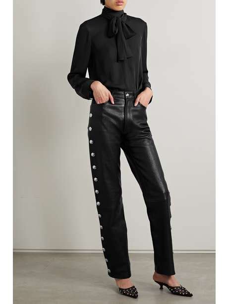 Khaite Tash Pussy Bow Silk Chiffon Blouse Net A Porter