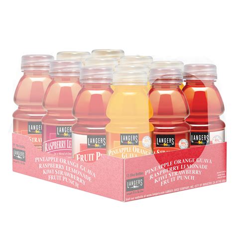 12pk 10oz Tropical Variety Pack Langer Juice Company