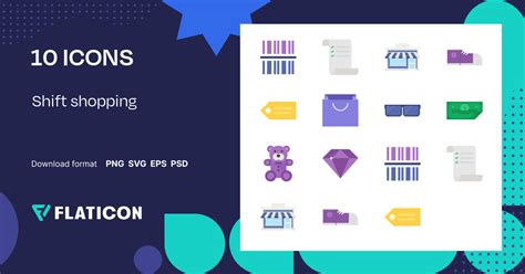 Shift shopping Icon Pack | 10 .SVG Icons