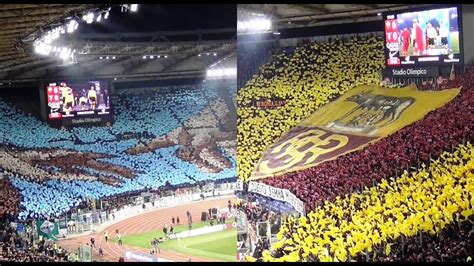 Curva Sud E Curva Nord Le Coreografie Prima Del Derby Roma Lazio