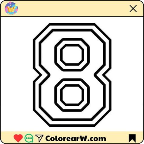 Numero 8 Para Colorir
