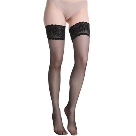 Bas en Nylon en dentelle pour femmes Lingerie Sexy Type Black Blanc Cdiscount Prêt à Porter