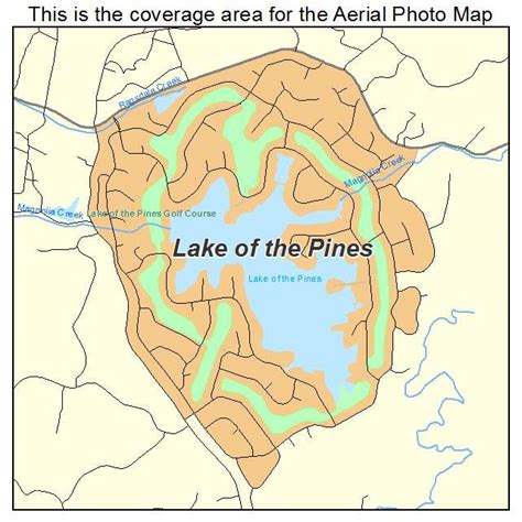 Aerial Photography Map Of Lake Of The Pines Ca California
