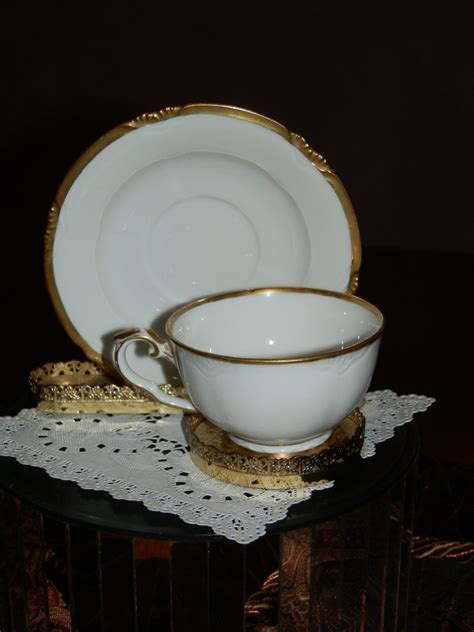 Vintage Demitasse Cup and Saucer in Porcelain China from