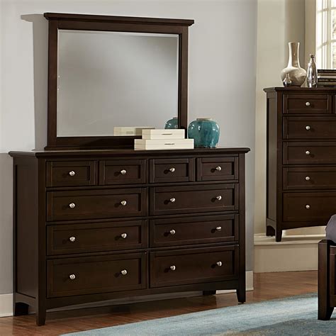 Vaughan Bassett Bonanza Bb27 002446 Triple Dresser And Landscape Mirror