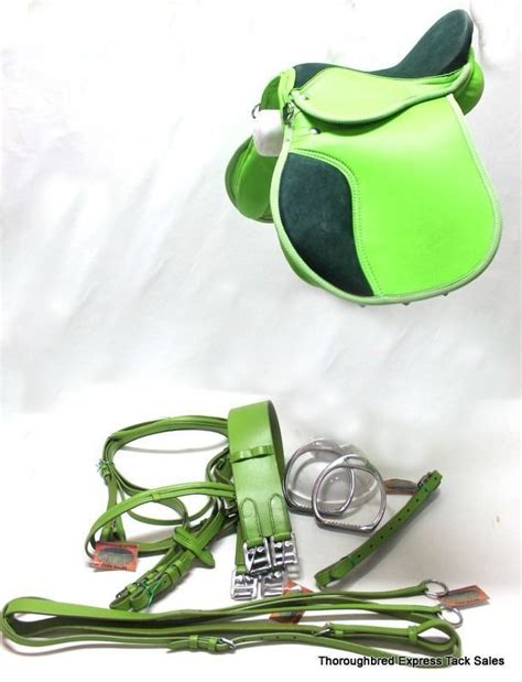 Matching neon green English tack. Tatum its Sara ;) | Horse tack, Horse ...