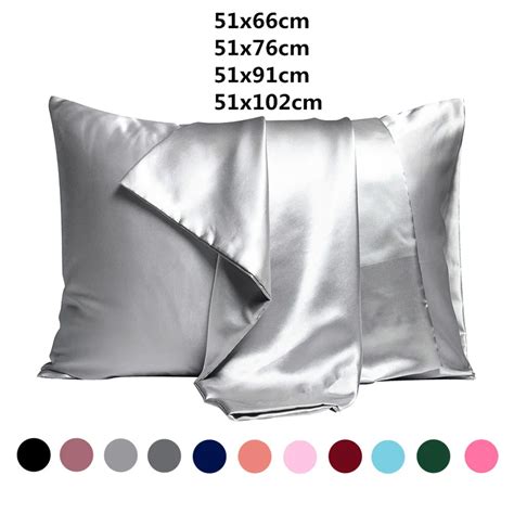 Dekaxid 2pcs Pillowcase Imitation Silk Pillow Cover Silky Satin Hair Beauty Pillow Case