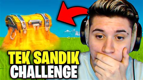 Tek Sandik Challenge Fortnite T Rk E Youtube