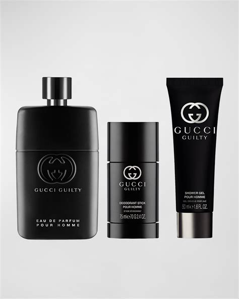 gucci gucci mens  piece guilty eau de parfum spring gift set neiman