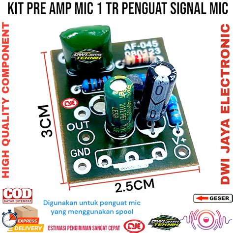 jual kit preamp mic mik pre amp mic penguat sinyal mic  tr shopee