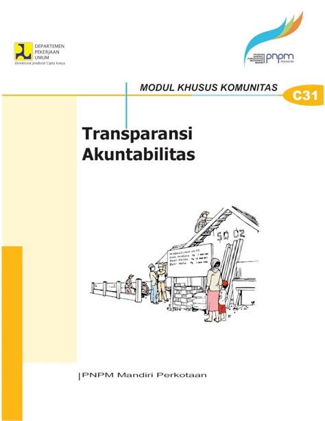 Pdf Cover Transparansi Dan Akun Modul Modul Memahami