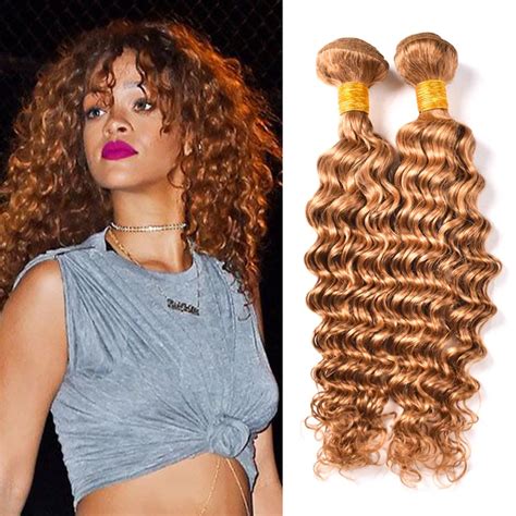 27 Blonde Hair Brazillian Deep Wave Virgin Hair Honey Blonde Brazilian