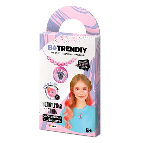 Набор по созданию украшений из полимерной глины, Be TrenDIY COLD CLAY ...