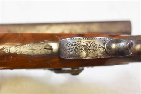 SOLD , CASED SET OF 1850'S ANTEBELLUM SOUTHERN DUELING PISTOLS, MARKED