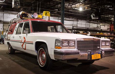 New Ghostbusters Show Off Latest Ecto 1 Cadillac Driving
