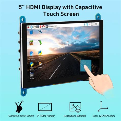 Elecrow Inch Touchscreen Portable Monitor Hdmi X Capacitive