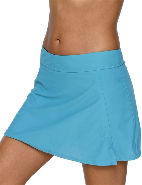 Charmo Women S Swim Skirt High Waist Swim Skirt With Briefs Bikini Tankini Bottom Solid
