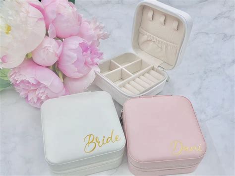 Personalized Jewelry Box Custom Jewelry Boxes Bridesmaid Jewelry Box