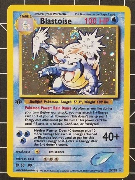 1st Edition Cosmos Holo Blastoise Vintage WOTC Style Custom Orica