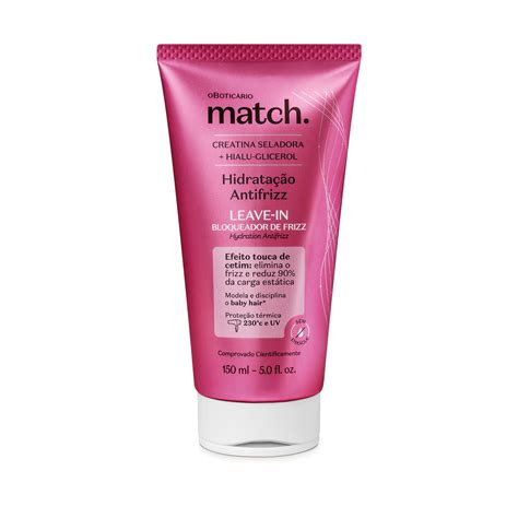 Leave In O Boticario - Leave-In Bloqueador de Frizz Match Hidratação Antifrizz 150ml | O Boticário