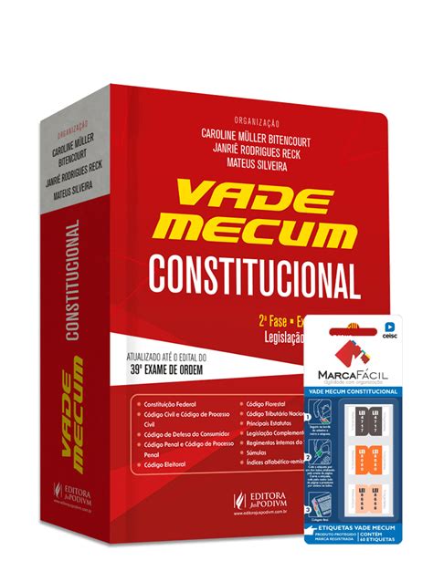 Vade Mecum Constitucional Etiqueta Marca F Cil Exame De Ordem